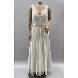 Kleinfeld Dress Women 12 Capp Tan Ivory Lace Bridal Wedding Bridesmaid Gown NEW